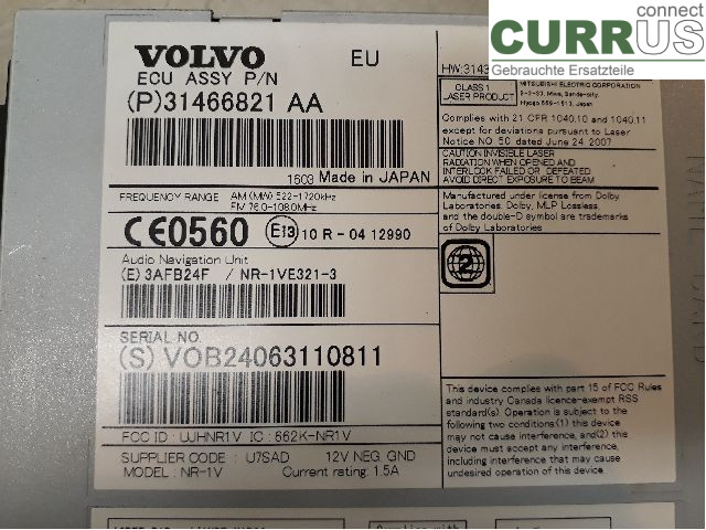 VOLVO V40  CROSS COUNTRY 13-19 7-speed gearbox 36050657 D4204T9