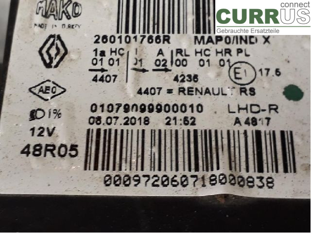RENAULT CLIO IV   16-19 Manuel gearkasse 5-trins 260101766R H4B-408