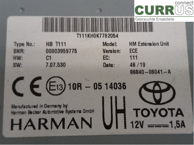 TOYOTA CAMRY 19-24 7-speed gearbox 86840-06041 A25A-FXS