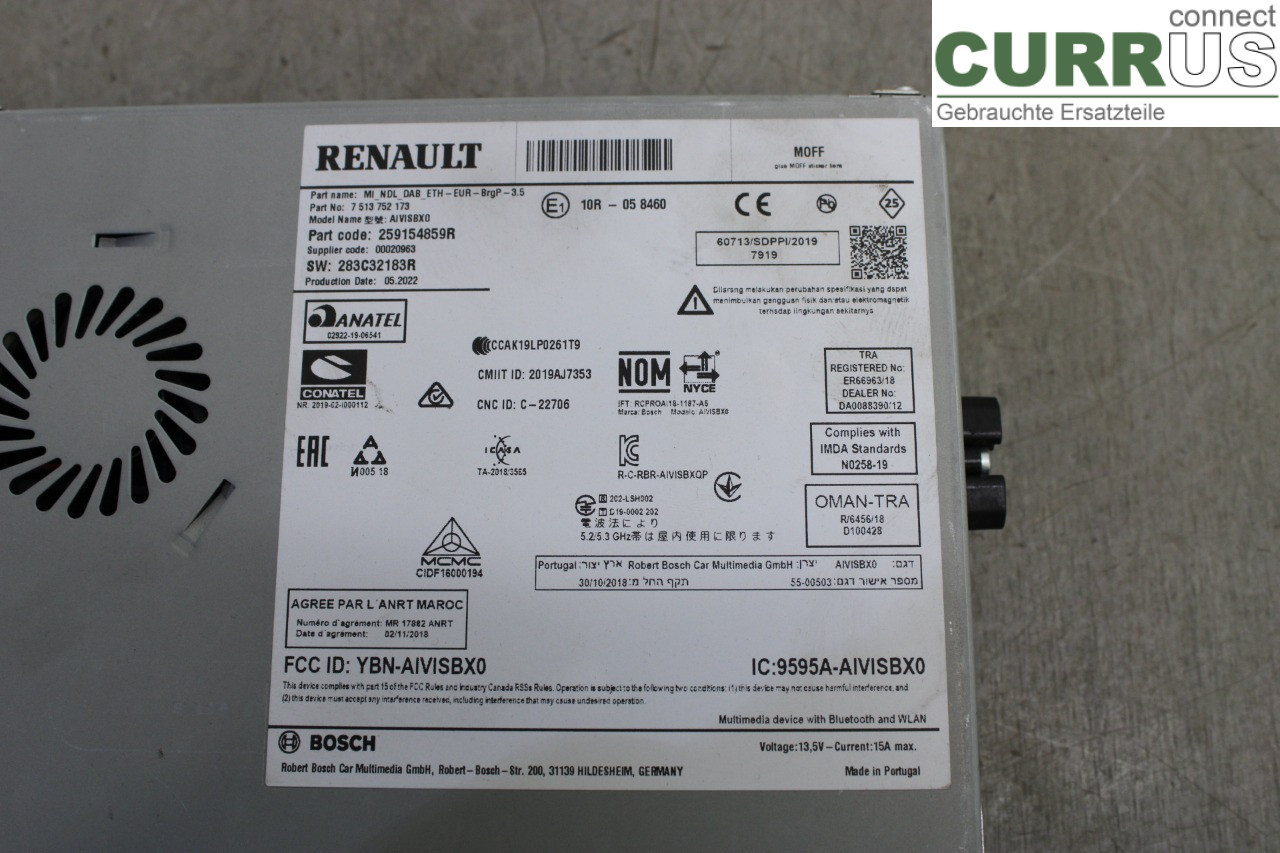 RENAULT MEGANE IV  16-23 7-speed gearbox 259154445R H4M-630