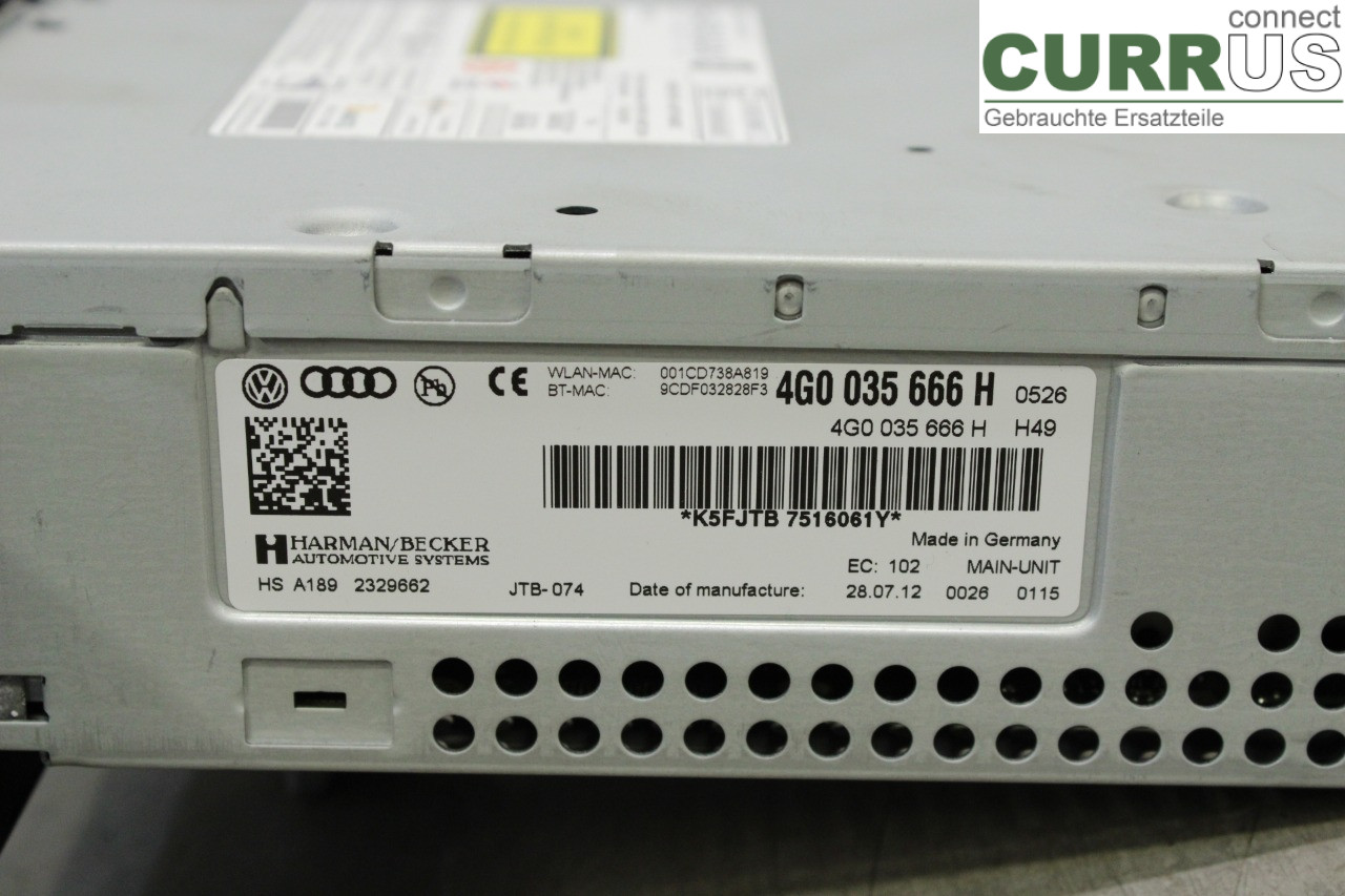 AUDI A6 ALLROAD 4G  12-18 7-speed gearbox 4G0035666H CGQB