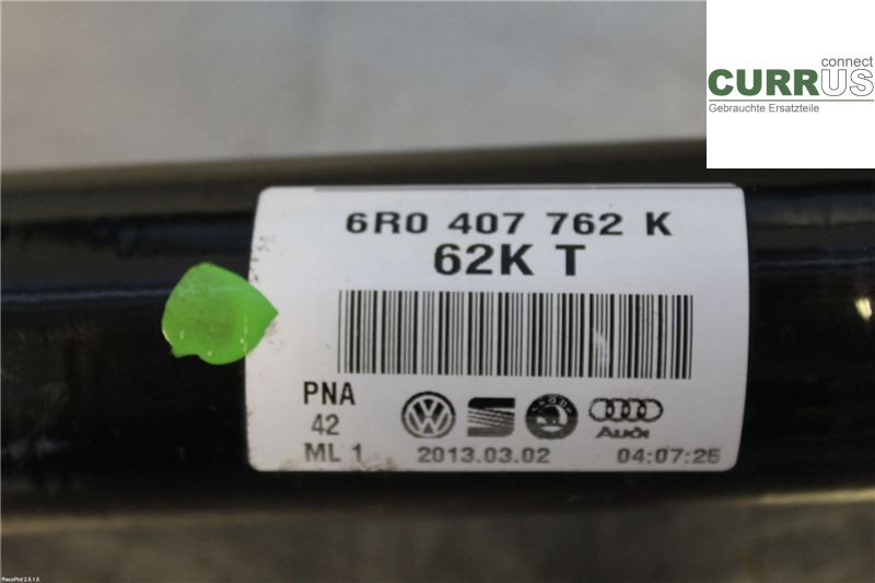 VW POLO       10-17 Części układu napędowego 6R0407762KX 1.2 TSI