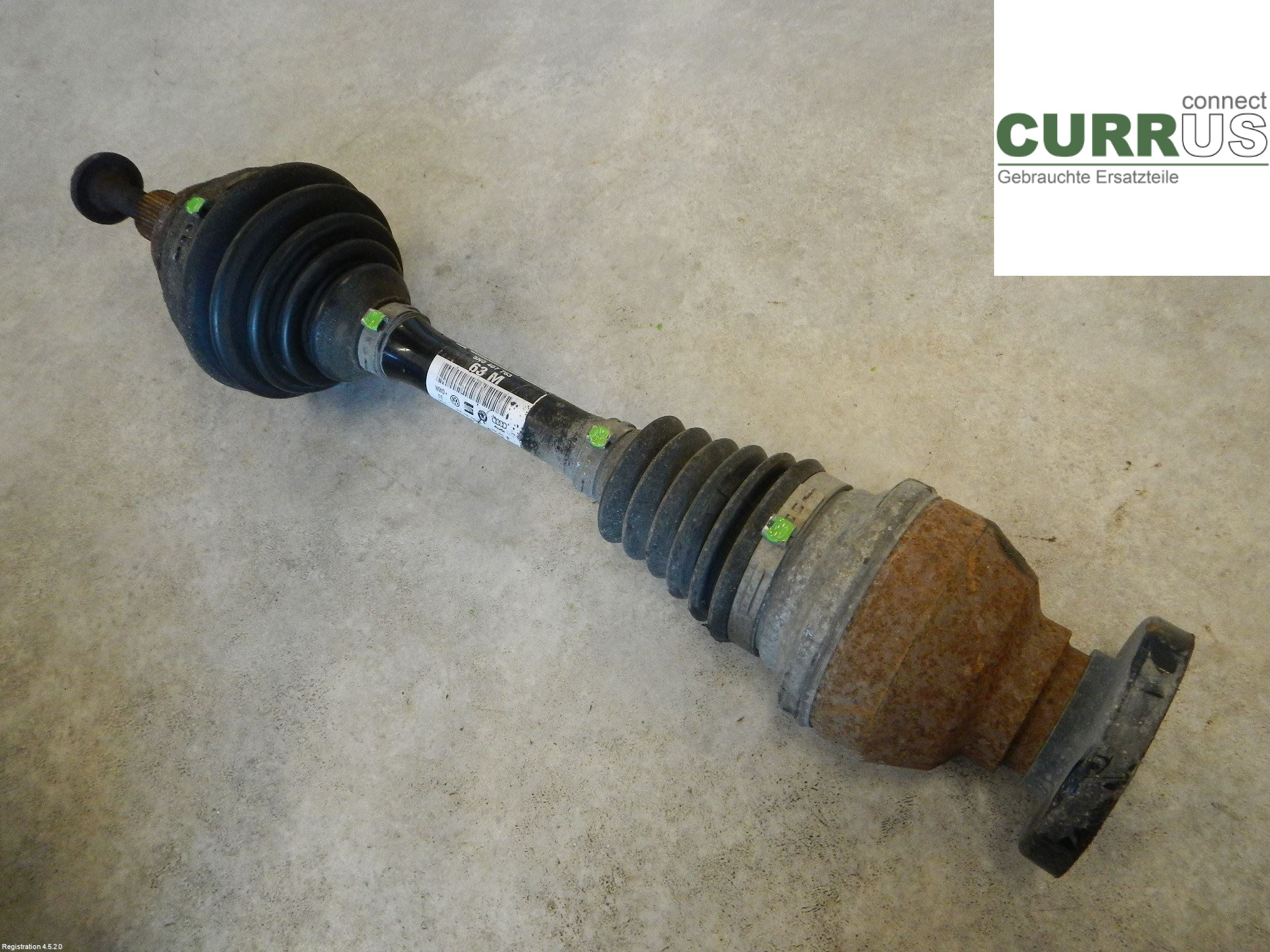 VW TIGUAN 07-16 Front axle assembly (4WD) 5N0407761Q CAVA