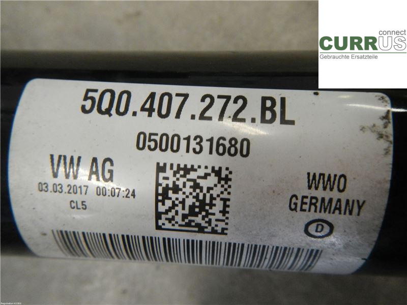 VW GOLF / E-GOLF VII 13-20 Transmission parts 5Q0407452AX 2,0L DJHA
