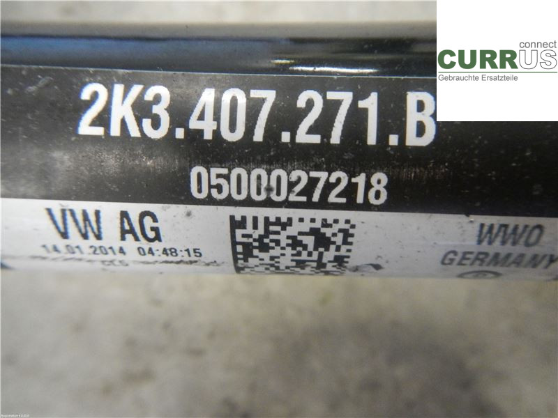 VW CADDY  11-15 Front axle assembly (4WD) 2K3407271BX 1.6L CAYD