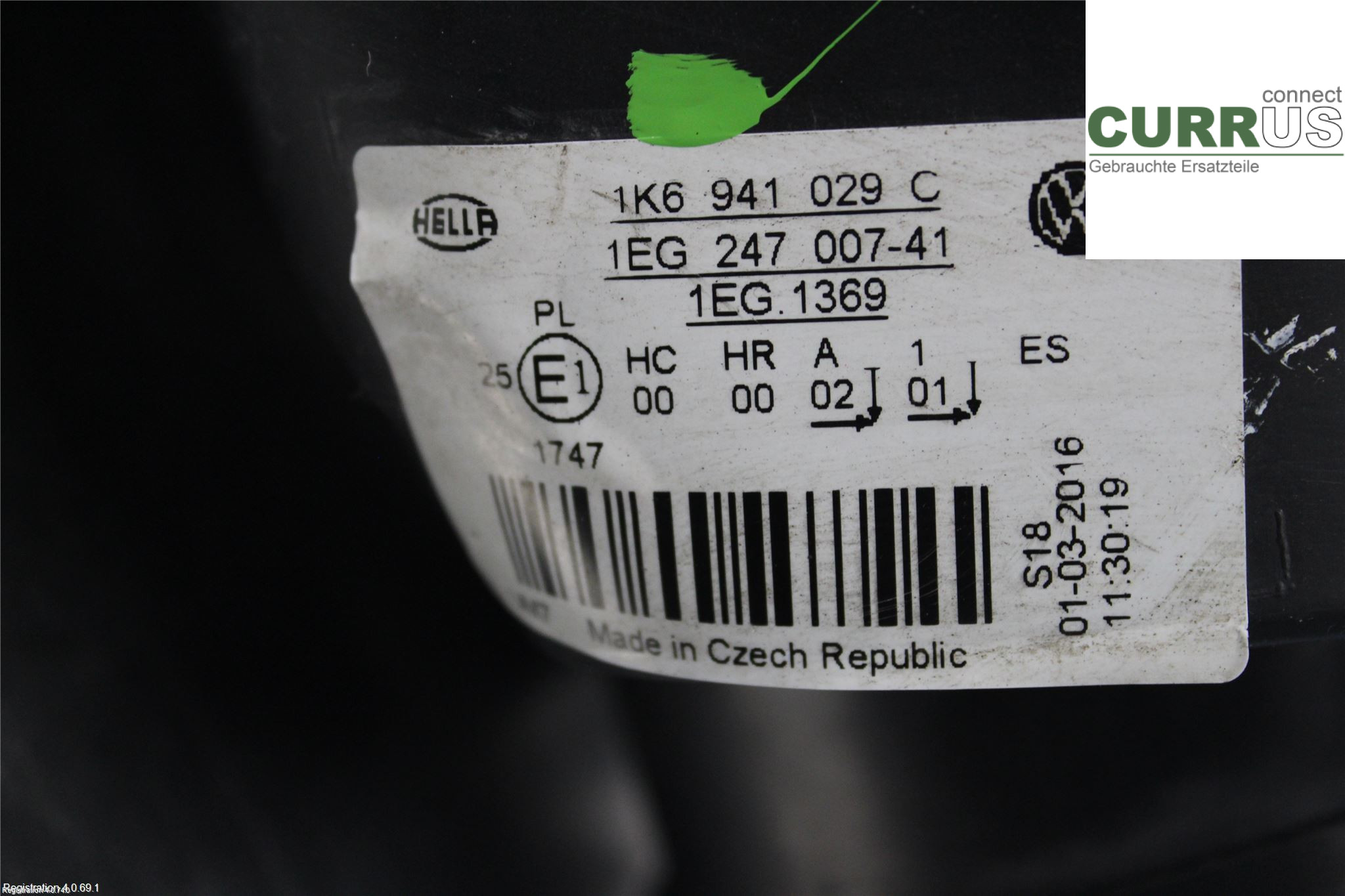 VW GOLF V      04-09 Manual gearbox (4-speed) 1K6941029C BAG