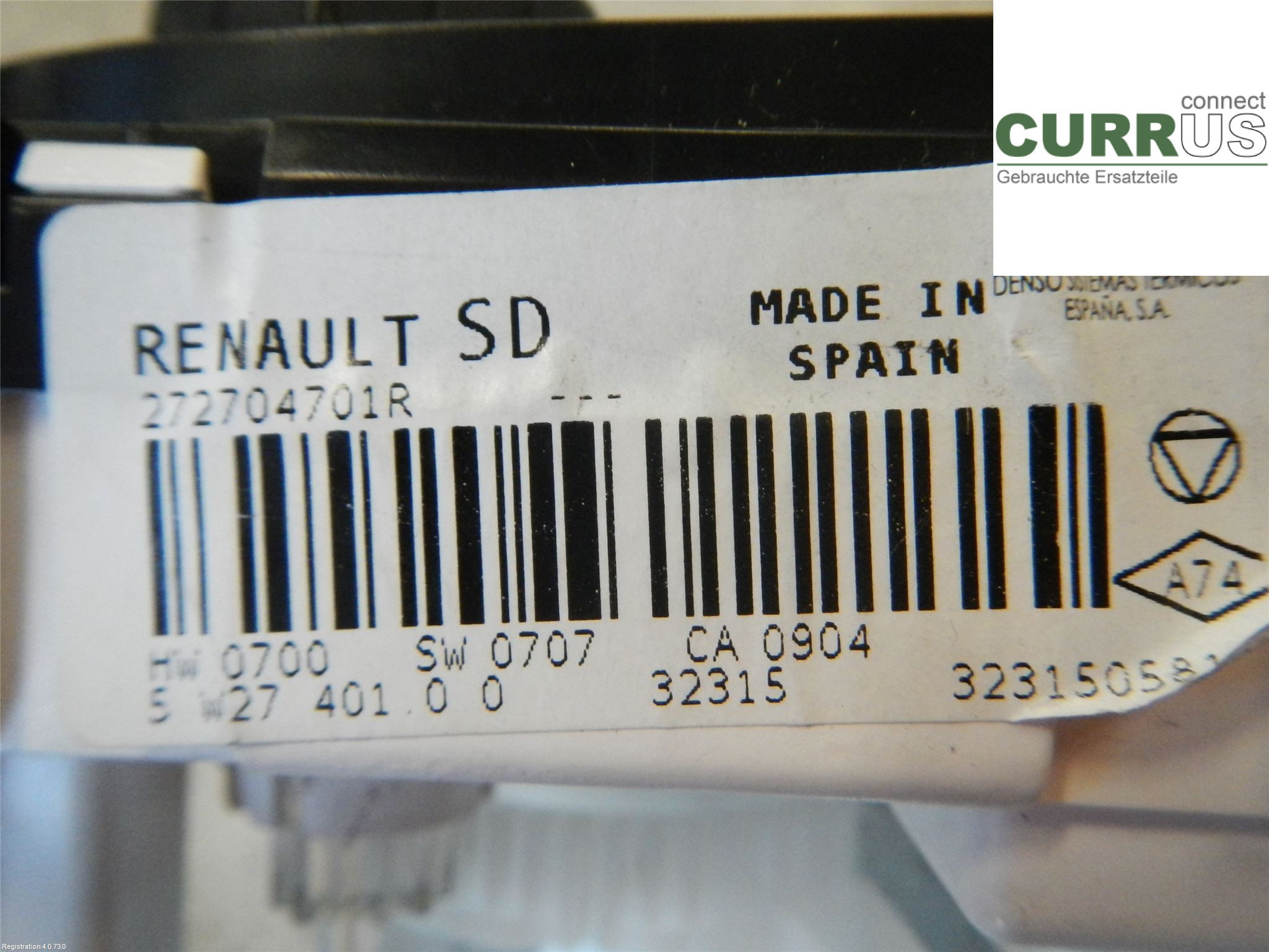 RENAULT CAPTUR 13-19 Drive shaft (front) 275101687R 0.9L H4B-400