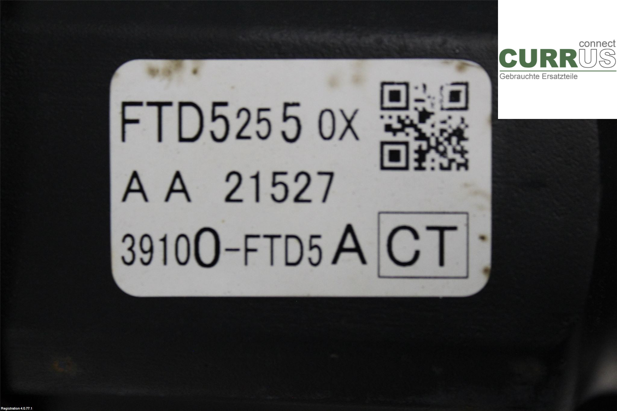 MAZDA CX-3 Transmissionsdele FTD52550X 2.0L PE-VPS
