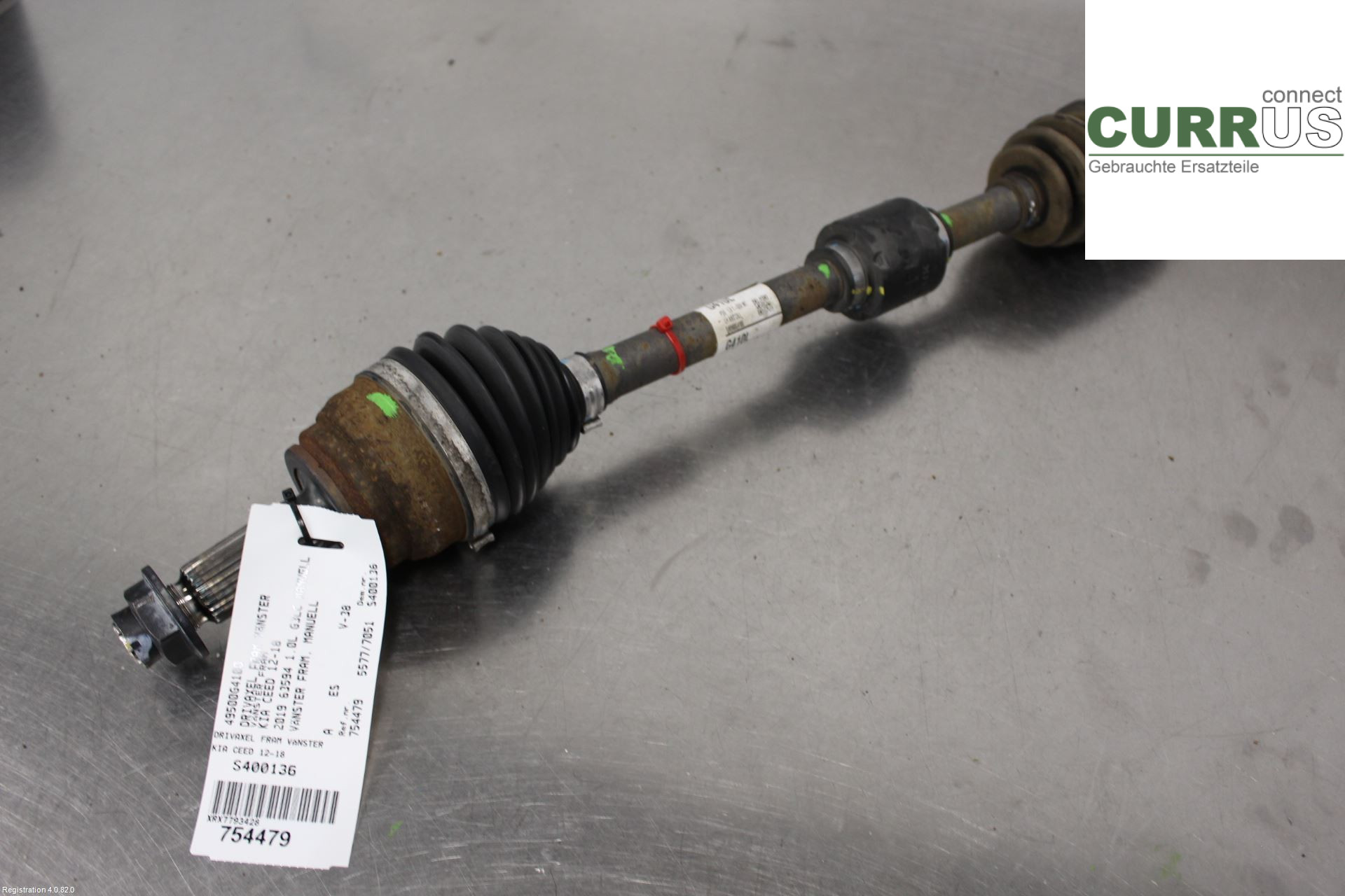 KIA CEED  12-18 Front axle assembly (4WD) 49500G4100  1.0L G3LC