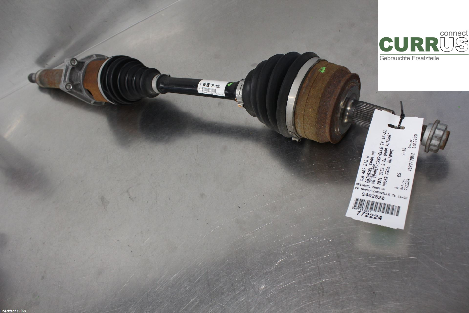 VW TRANSP/CARAVELLE 16- Transmissionsdele 7LA 407 272 H  2.0L DNAA