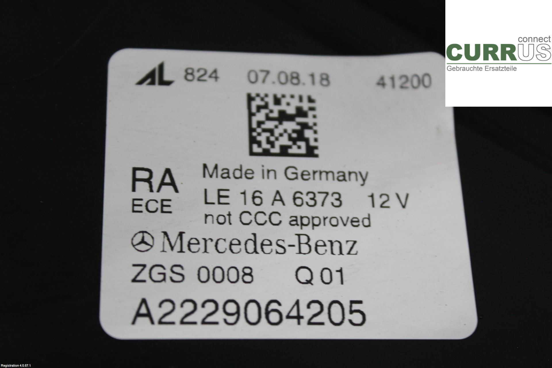 MB S-KLASS (W222)  13-20 Manual gearbox (5-speed) A 222 906 78 03 OM656.929