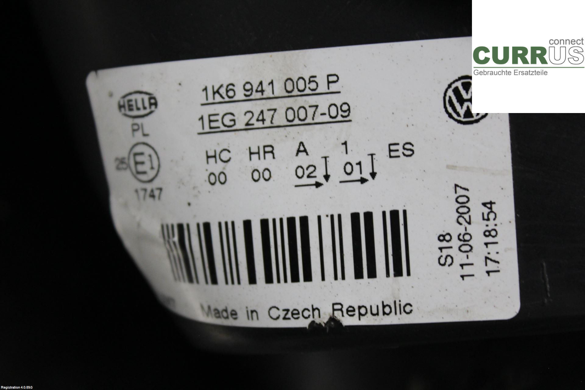 VW GOLF V      04-09 Manual gearbox (4-speed) 1K6941030P 1.4L BMY