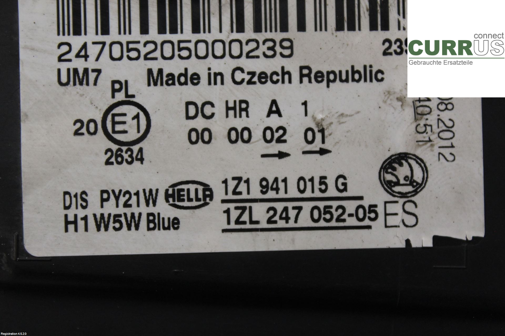 SKODA OCTAVIA    05-13 Manuelles 4-Gang-Getriebe 1Z1 941 017 T CAXA