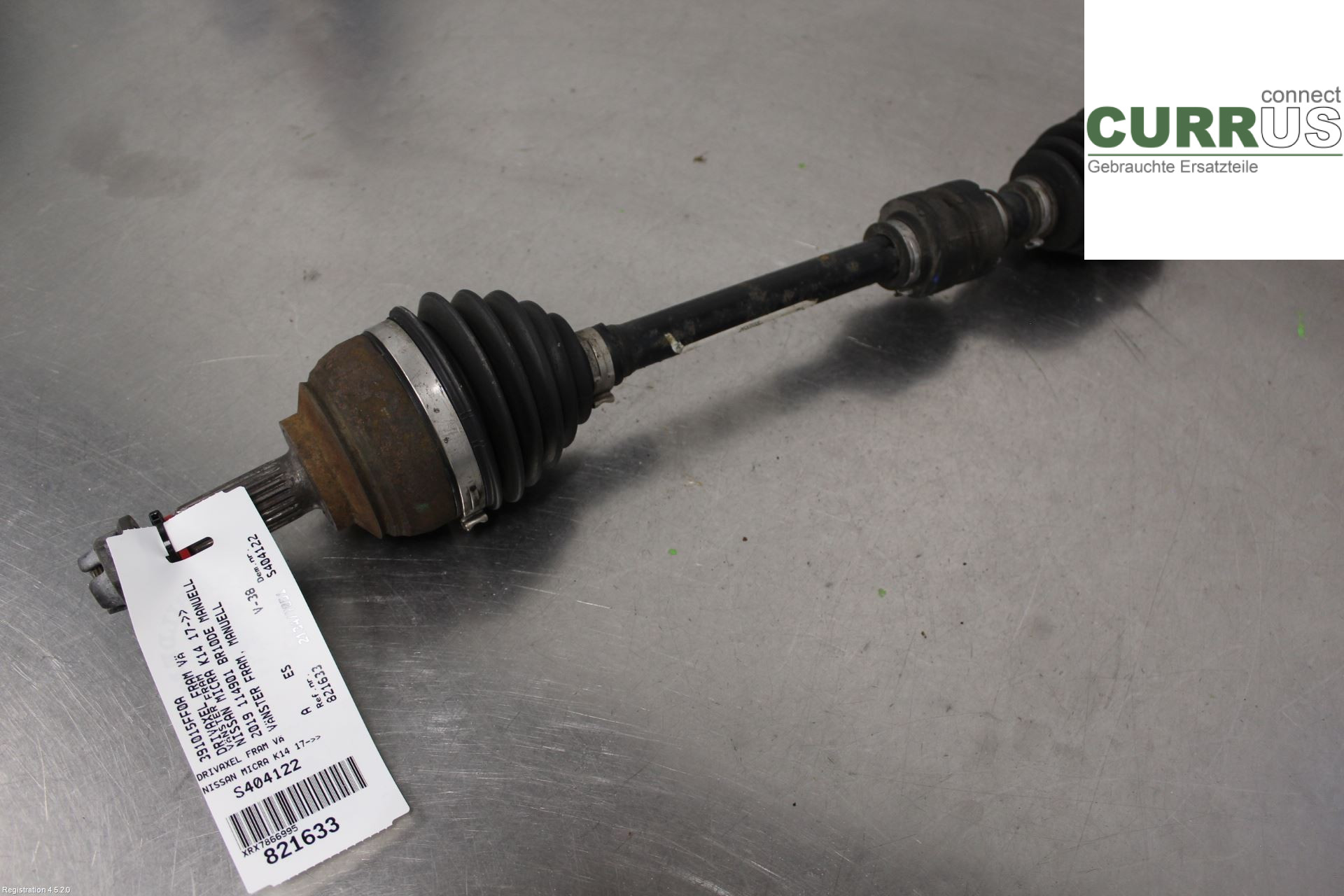 NISSAN MICRA  17- Front axle assembly (4WD) 391015FF0A BR10DE