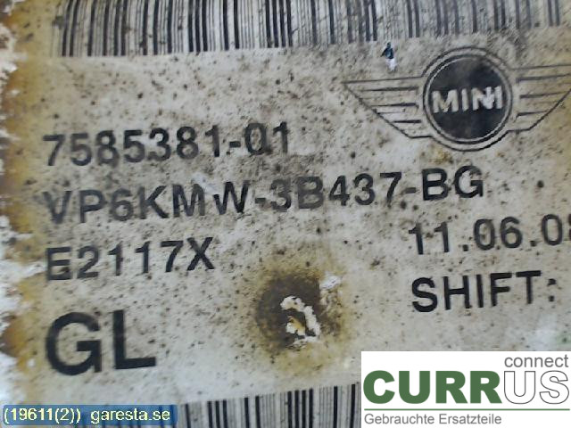 MINI CLUBMAN R55  06-14 Front axle assembly (4WD) 7585381-01 9HZ(DV6TED4) 80