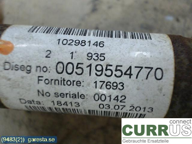 FIAT 500    07 Transmission parts 00519554770 312.A2.000, 63K