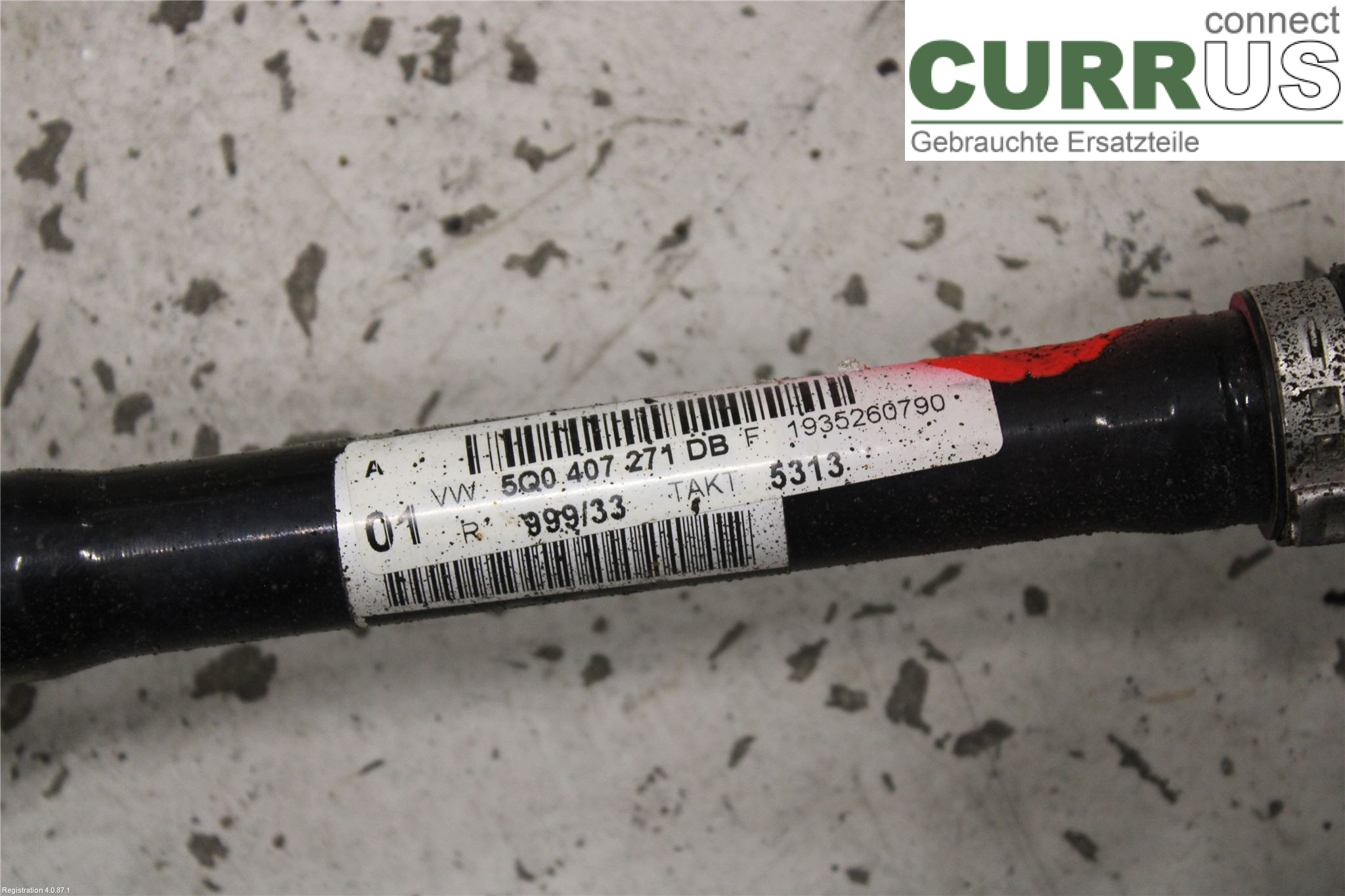 VW GOLF / E-GOLF VII   13-20 Front axle assembly (4WD) 5Q0 407 271 DB DKRF