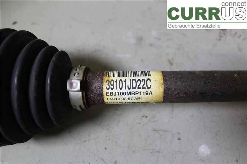 NISSAN QASHQAI   07-10 Front axle assembly (4WD) 39101JG32C MR20DE