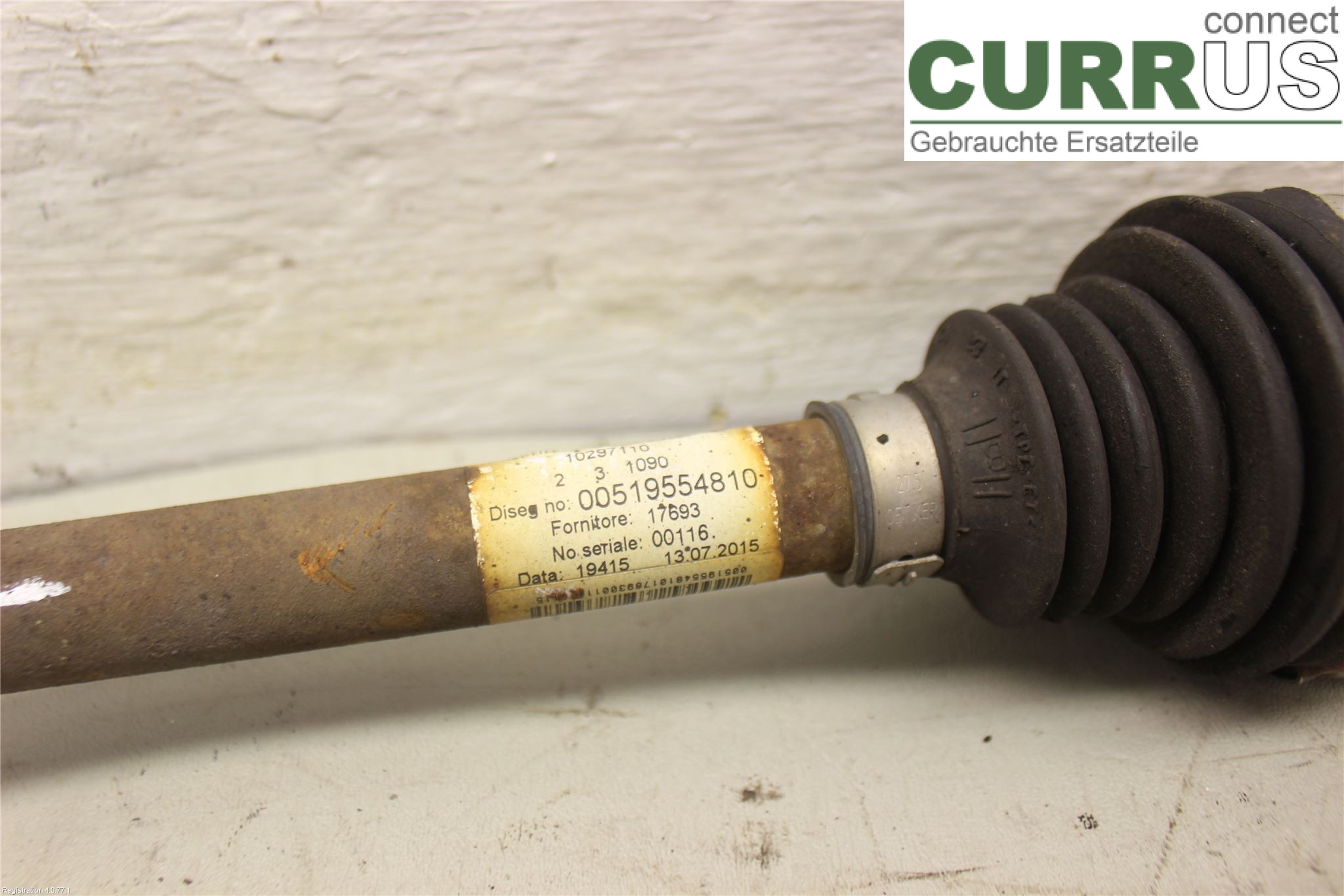 FIAT 500    07 Front axle assembly (4WD) 51955481 169.A4.000