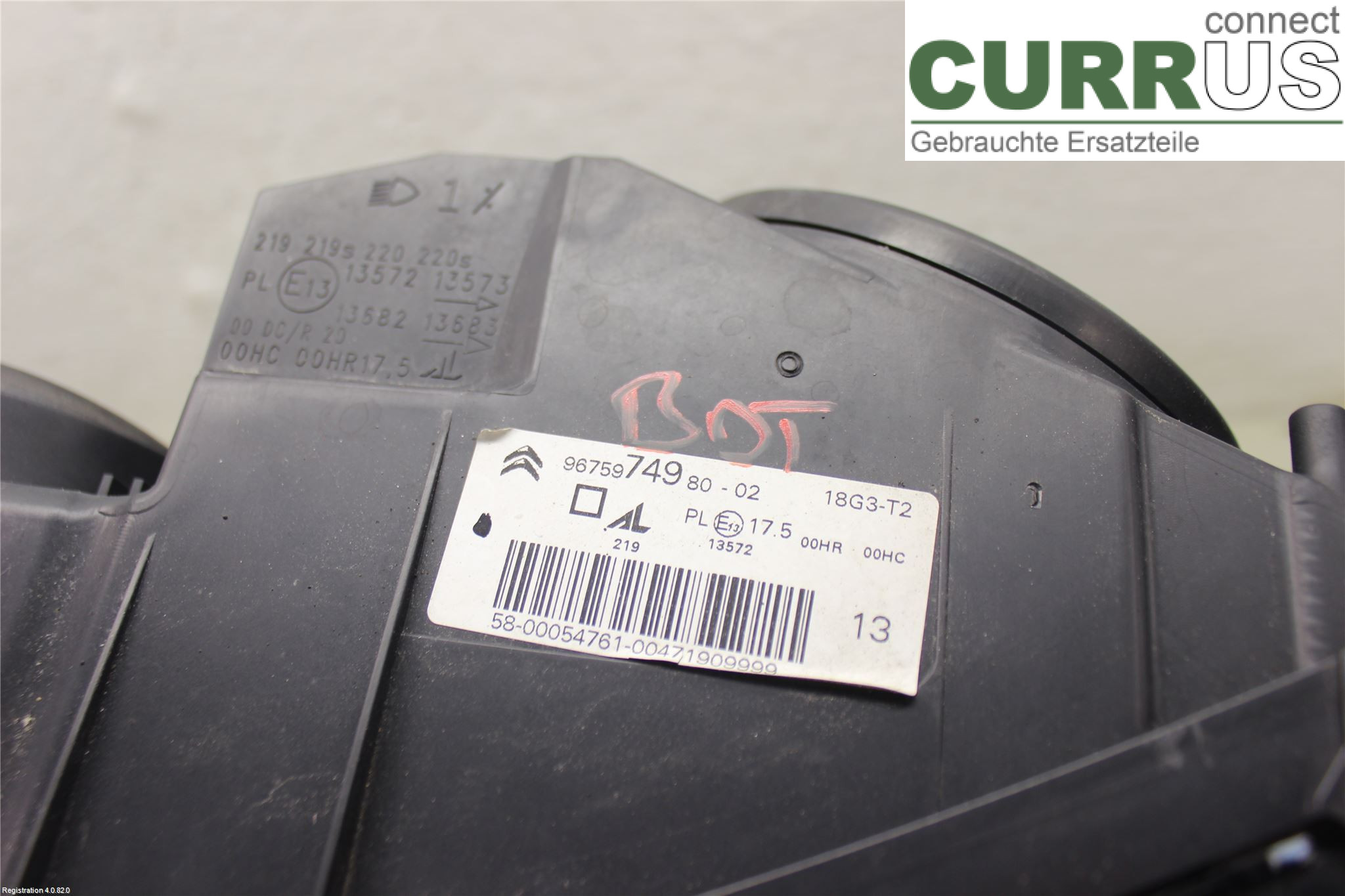 CITROEN C4 PICASSO   14-18 Manuel gearkasse 4-trins 96 759 749 80 9HP