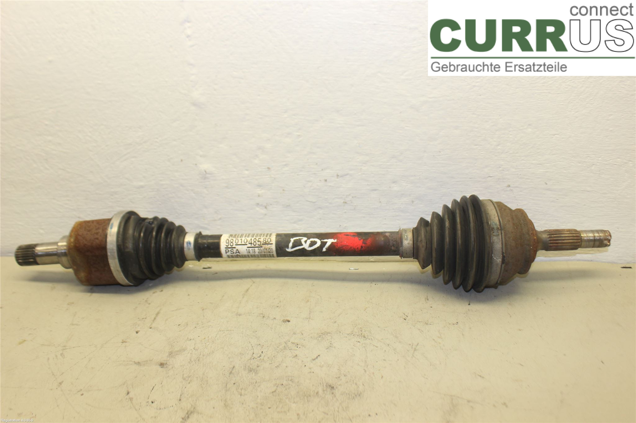 CITROEN C4 CACTUS 14-20 Front axle assembly (4WD) 9801048580 HNP