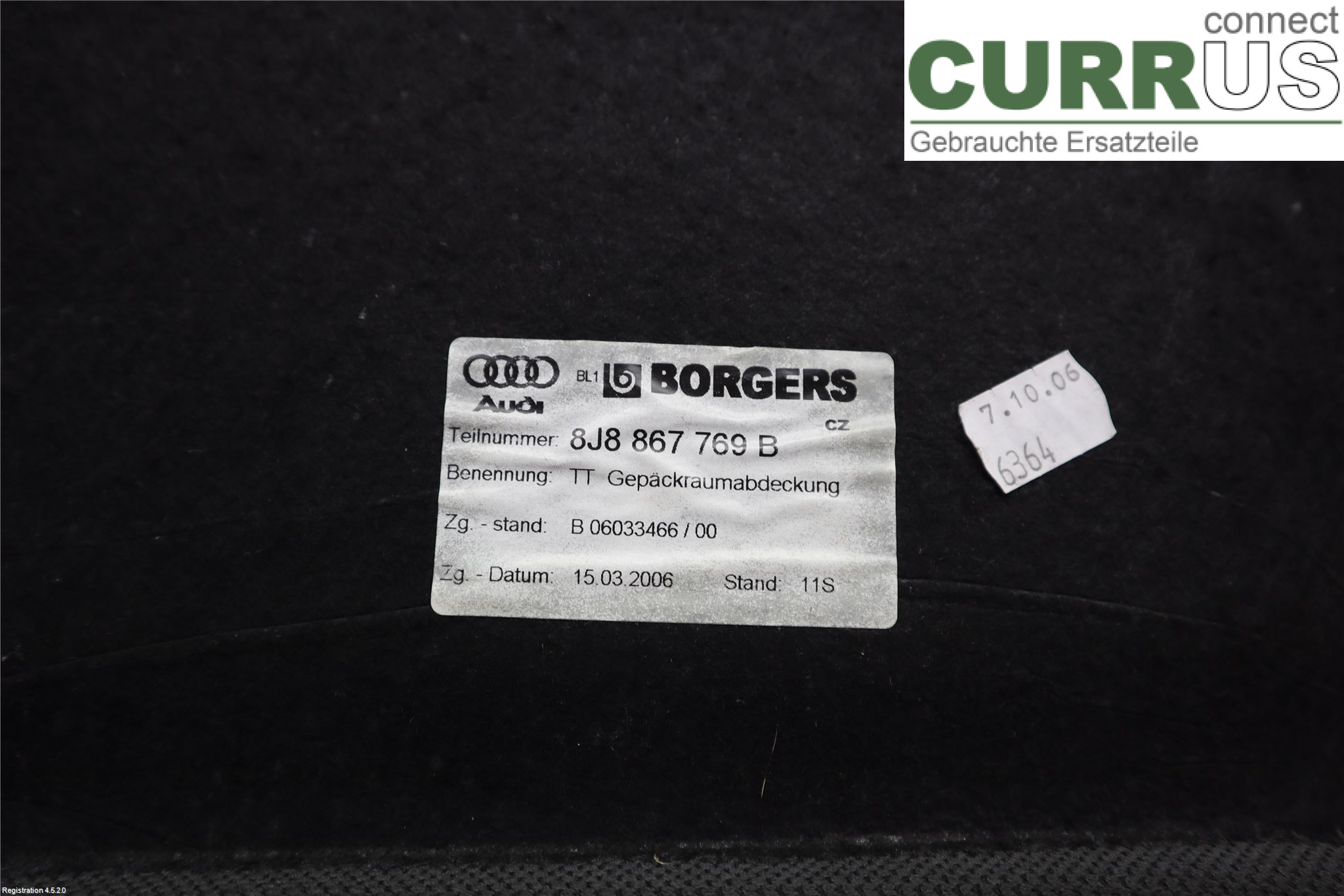 AUDI TT/TTS   07-14 Ansaugrohr 8J8867769B  BUB