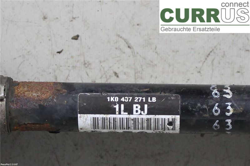 VW TOURAN 10-15 Framaxelenhet (4WD) 1K0407763KX 1,6TDI/CAYC