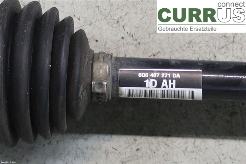 SKODA FABIA         07-14 Front axle assembly (4WD) 6Q0407271DA 1,2/CBZA