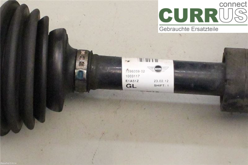 MINI COUPE R56        05-14 Front axle assembly (4WD)  1.6D/N47-C16A