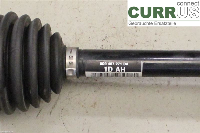 SKODA FABIA         07-14 Front axle assembly (4WD) 6Q0407271DA 1,2/CBZA