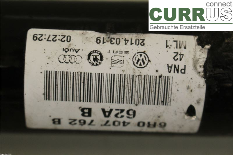VW POLO       10-17 Części układu napędowego 6R0407762BX 1,4/CGGB