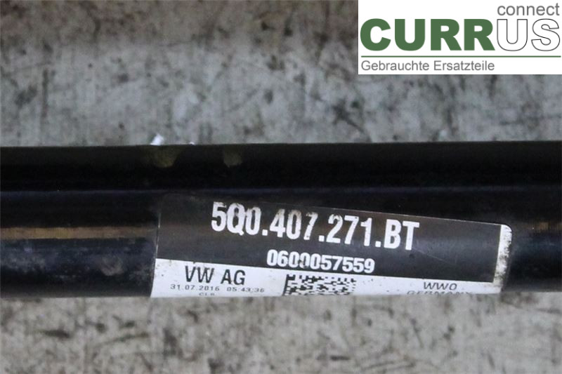 AUDI A3/S3 8V 13-20 Front axle assembly (4WD) 5Q0407761EX 1,4 TFSI/CZEA