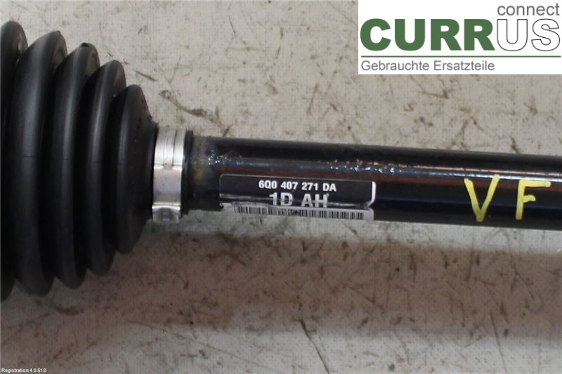 SKODA FABIA         07-14 Front axle assembly (4WD) 6Q0407271DA CBZA