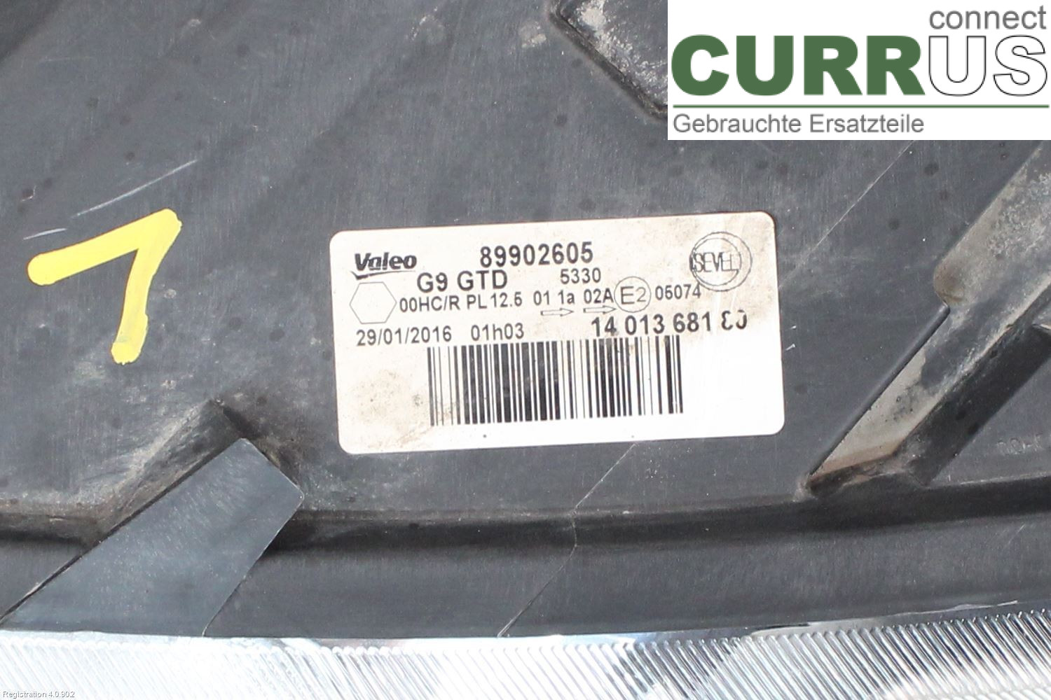 CITROEN JUMPY  07-16 Manuelles 4-Gang-Getriebe 6208 L0 RHH