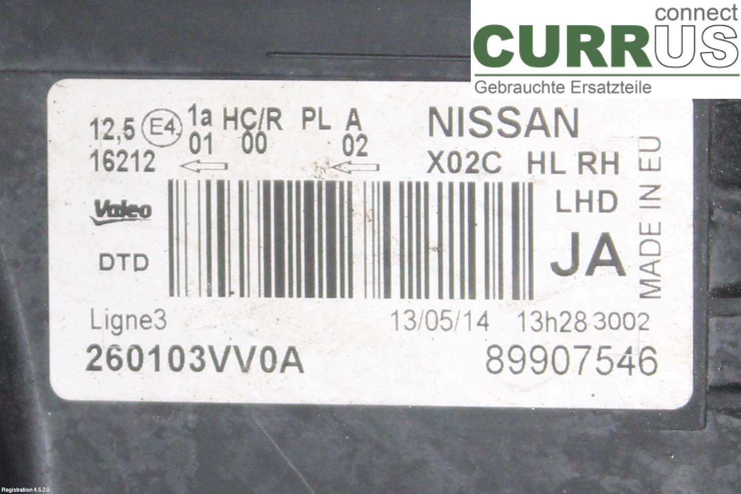 NISSAN NOTE (E12)  14-20 Manual gearbox (5-speed) 260103VV0A HR12DDR