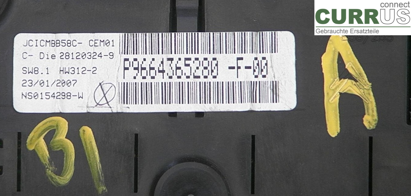  Instrument cluster / comb P9664365280-F-00  6103V3 1.6HDI4