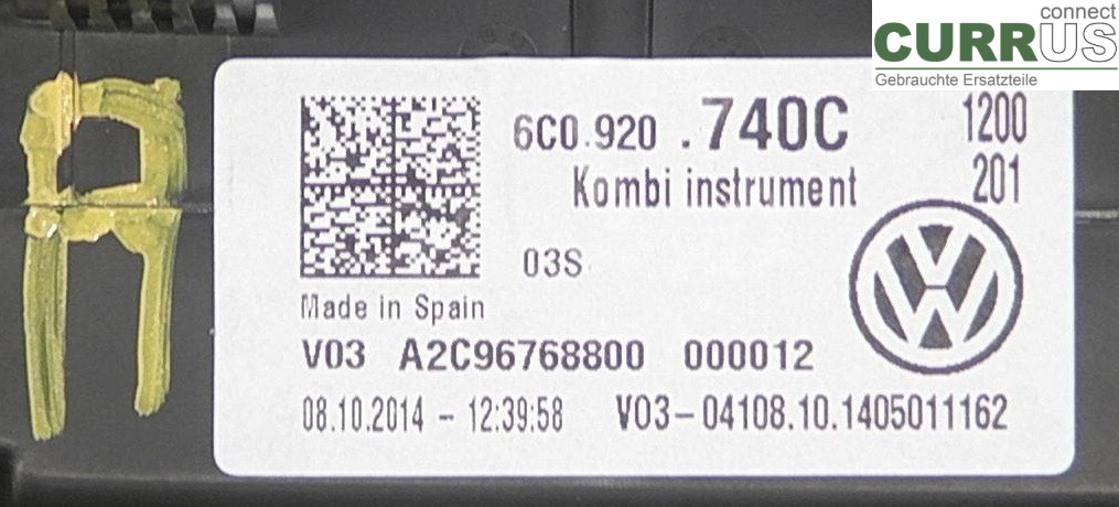 Instrumentenkombination 6C0920740C 1.6EDC4