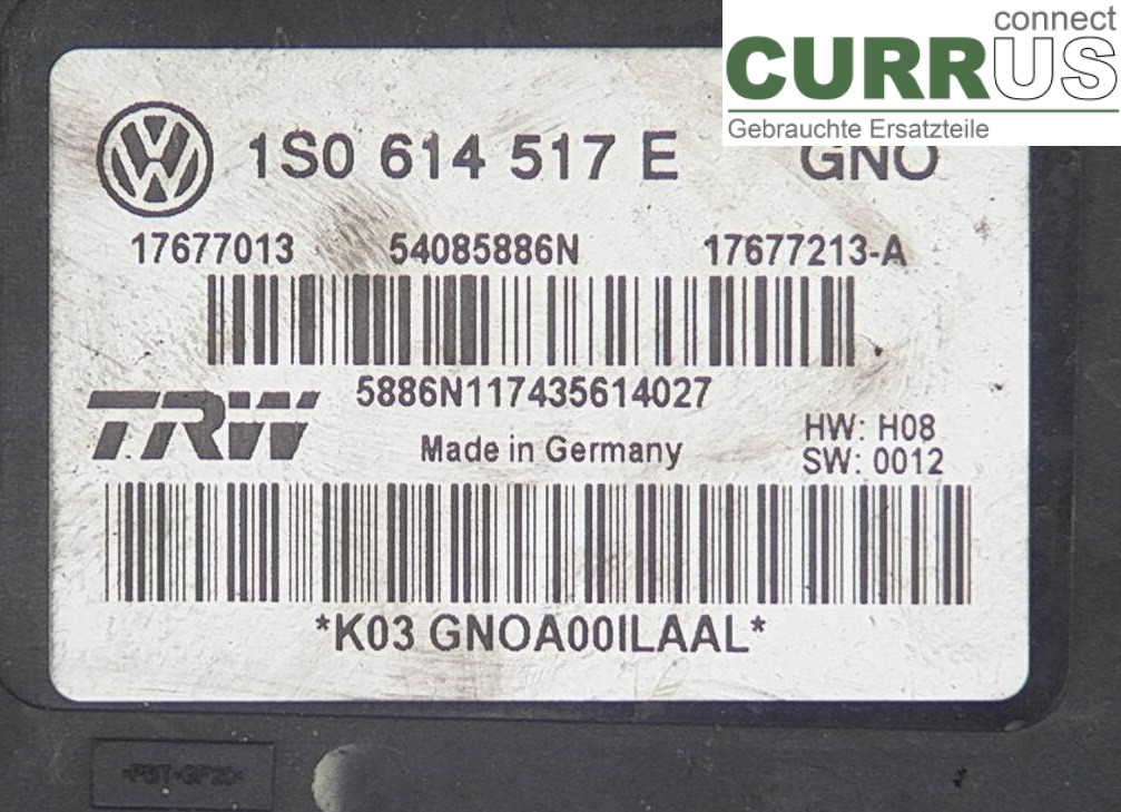  Hydrauliczna jednostka ABS 1S0614517E  TRW 1.0EDC4