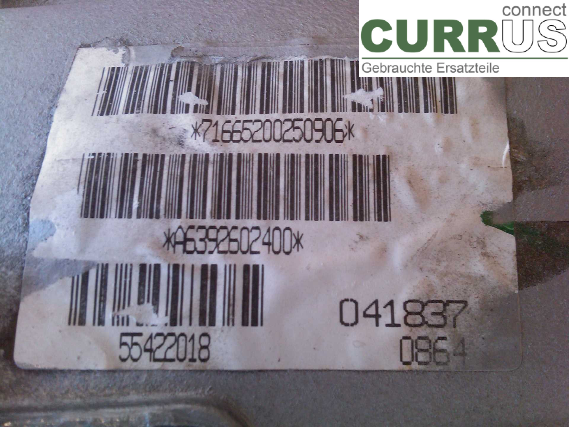  Gearbox (6-speed) A6392602400 2.2CDI4