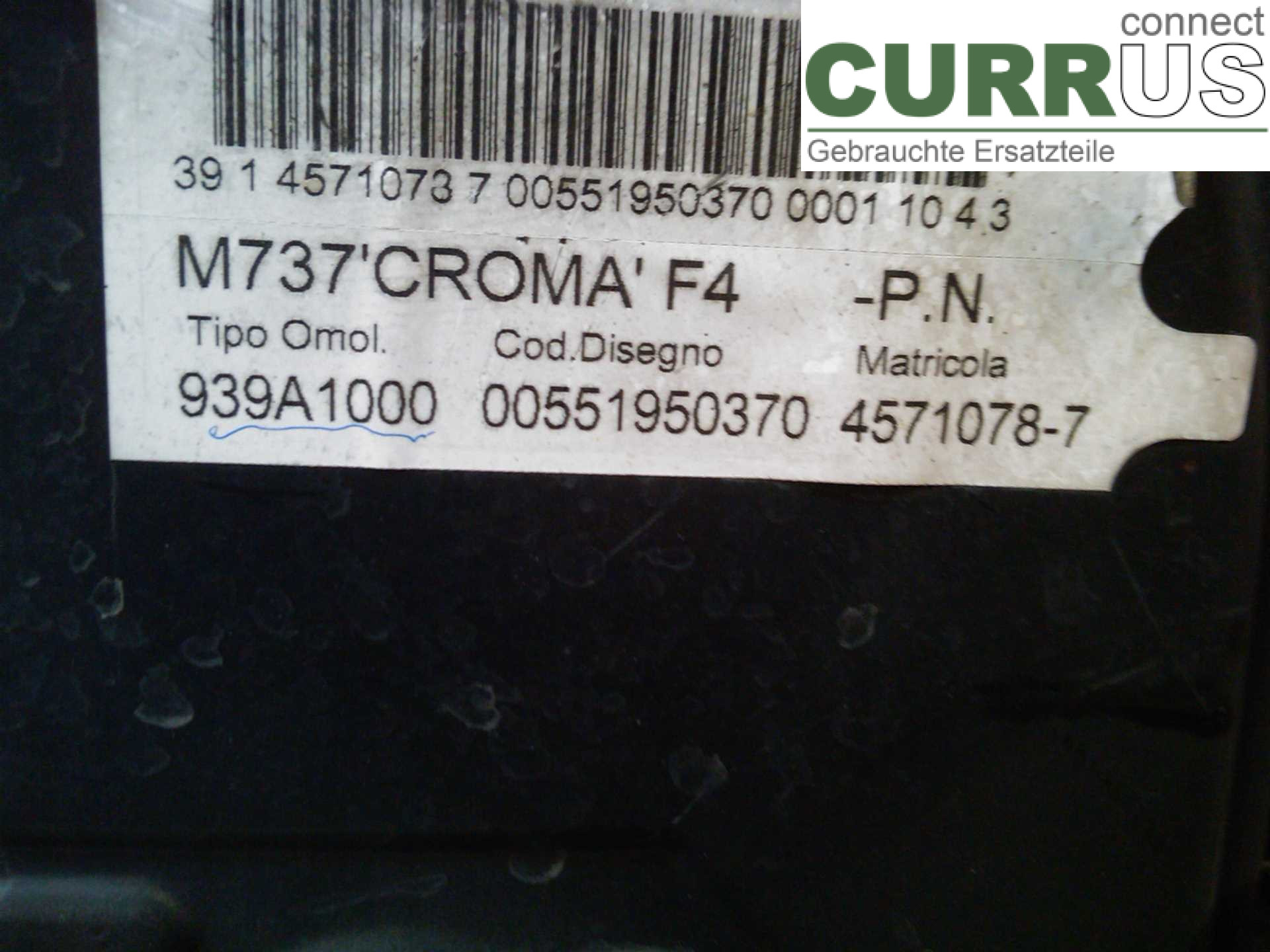  Motor 939A1000 4571078 22MBAR 1.9JTD