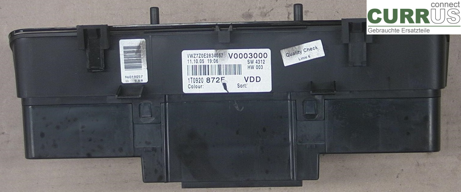  Instrument cluster / comb 1T0920872F 2.0TDI