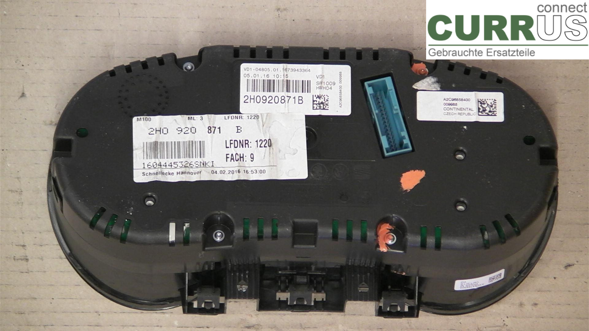  Instrument cluster / comb 2H0920871B 2.0TDI