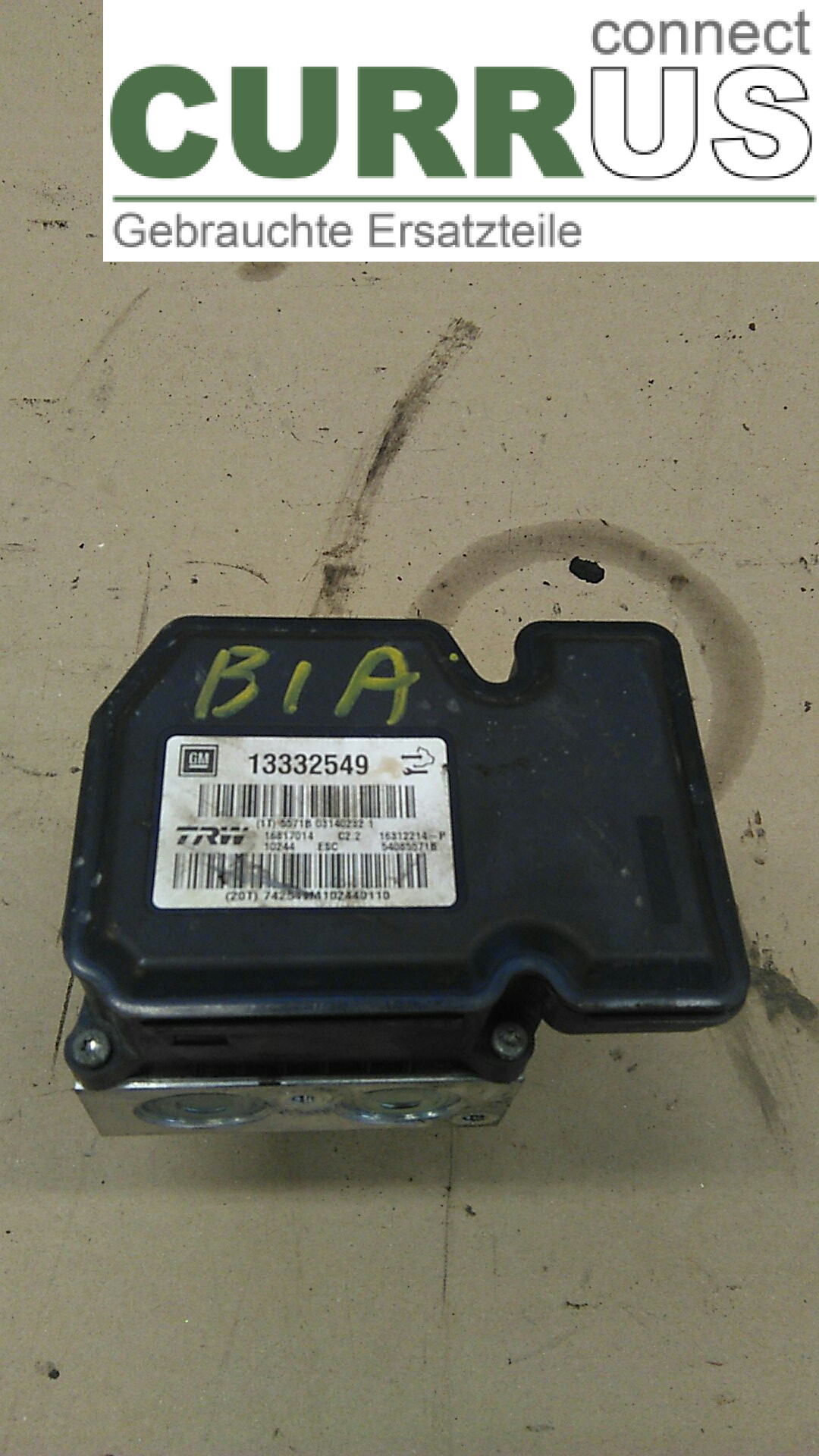  Unité hydraulique ABS 13332549 NULSTILLET 2.0CDTI