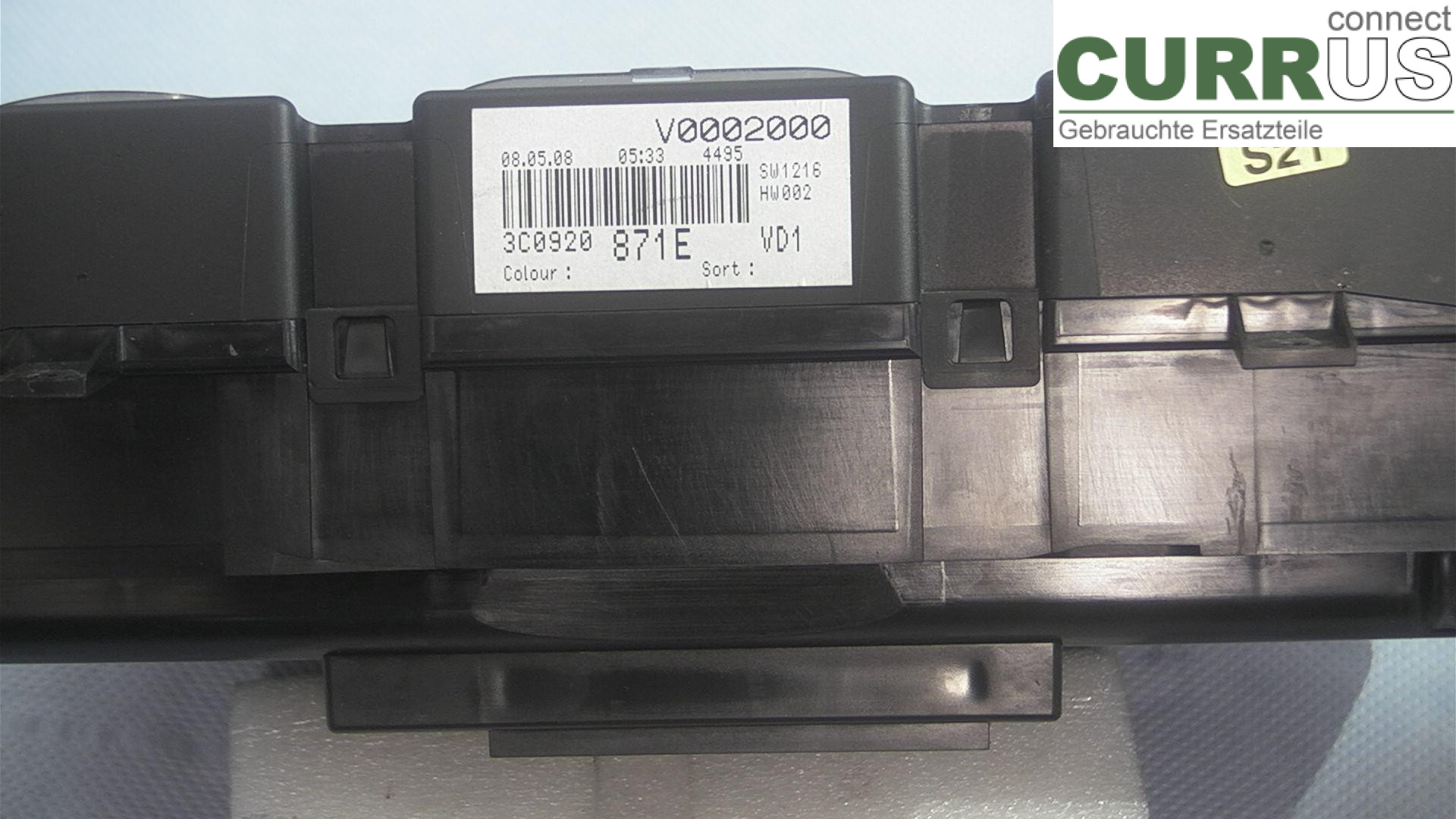  Instrument cluster / comb 3C0920871E 2.0TDI