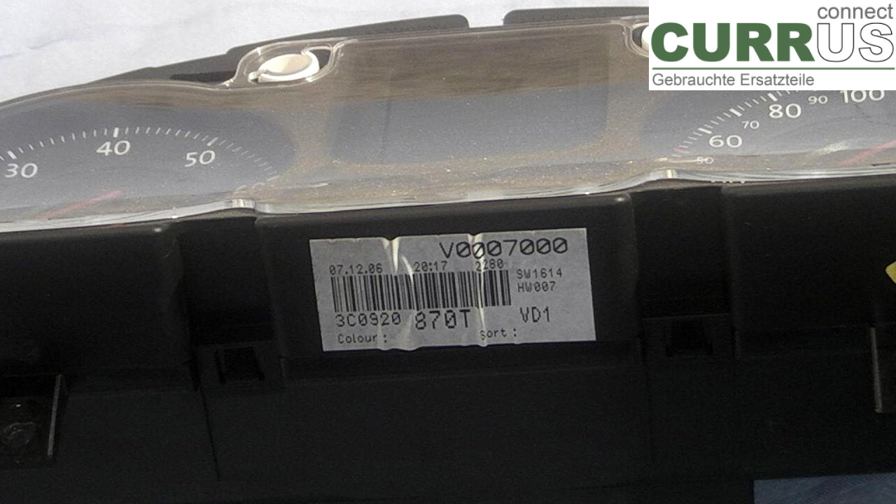  Instrument cluster / comb 3C0920870T 3.2EK4