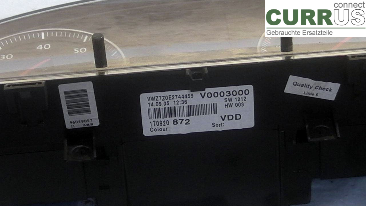  Instrument cluster / comb 1T0920872 2.0EK4