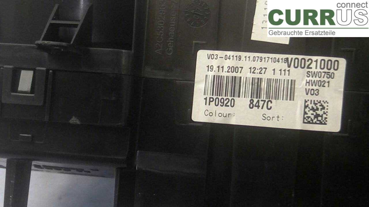  Instrument cluster / comb 1P0920847C 2.0TDI