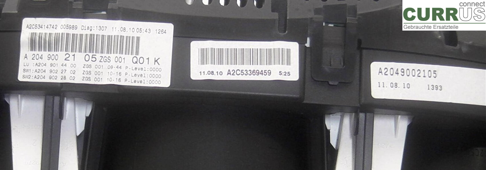  Instrument cluster / comb A2049002105 2.2CDI