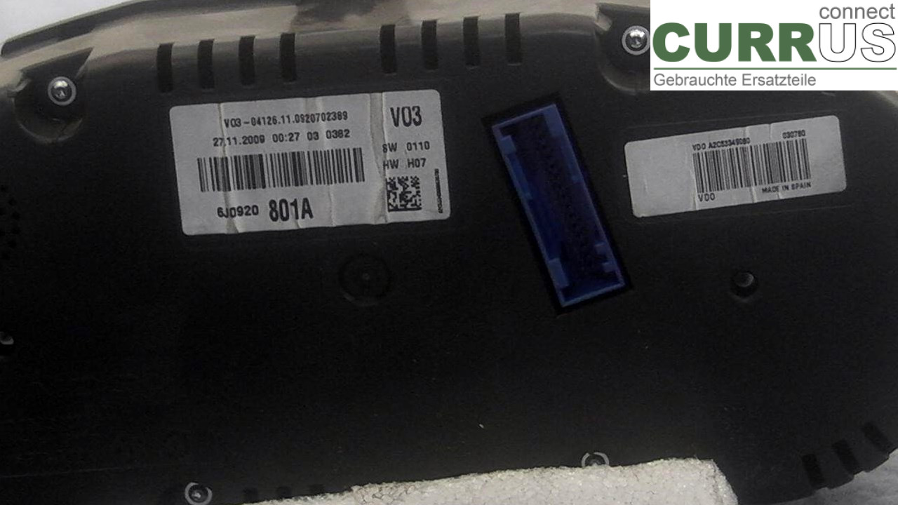  Instrument cluster / comb 6J0920801A 1.4TDI