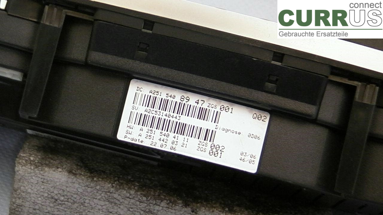 Instrument cluster / comb A2515408947 3.0CDI